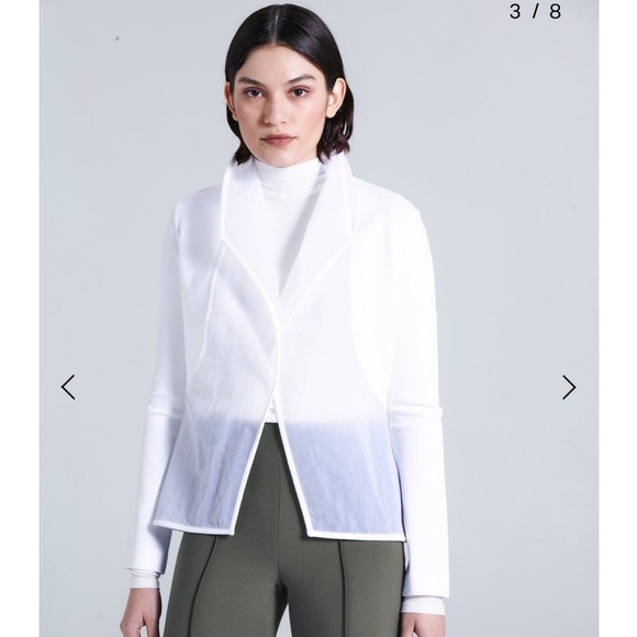 KZ_K Studio NYC White Techno Blazer NWT ~ Size L - Picture 1 of 14